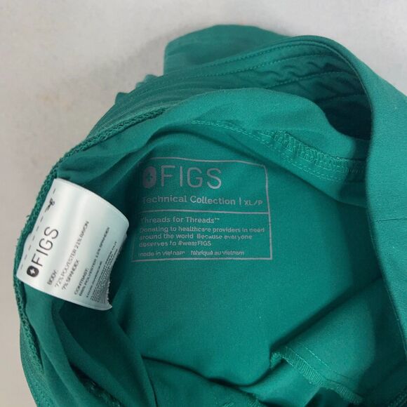 Figs Pants Womens XL Petite Green Yola Scrub Cargo Tech Minimal Utility Nurse - Picture 4 of 14
